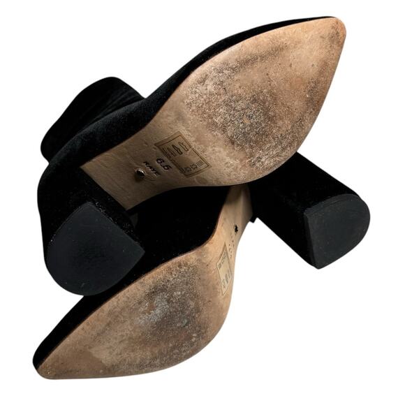 Raye Faris Velvet Black Booties Heeled Boots Women’s Size 6.5 - Picture 7 of 11